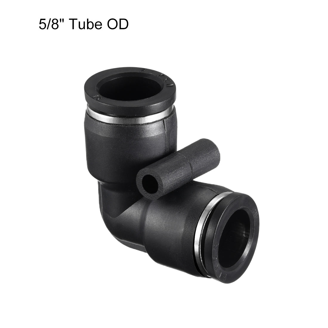 uxcell Uxcell Plastic Elbow Push to Connect Tube Fitting 16mm Tube OD Black