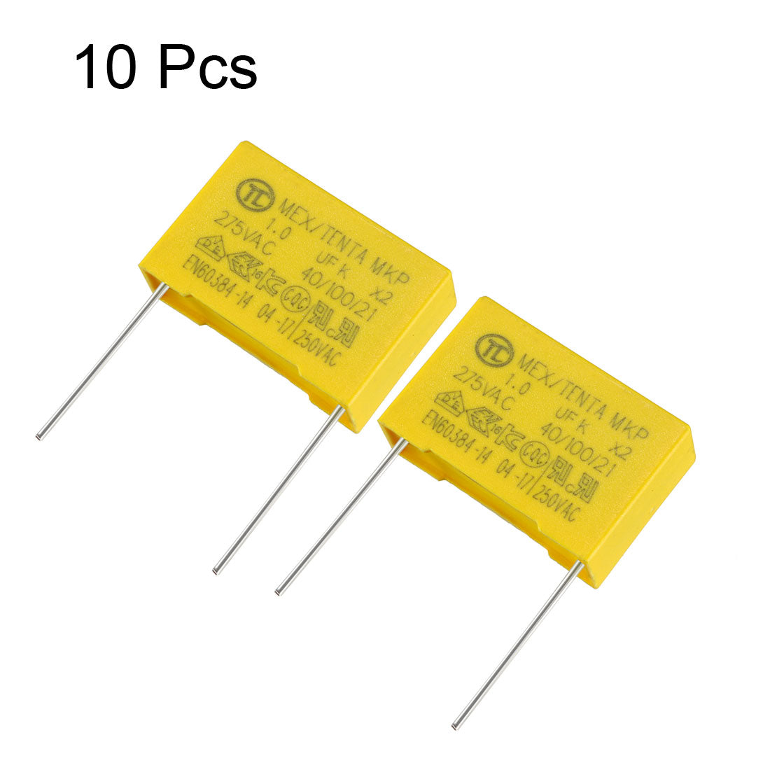 uxcell Uxcell Polypropylene Film Safety Capacitors 1uF 275VAC X2 MKP 10 Pcs