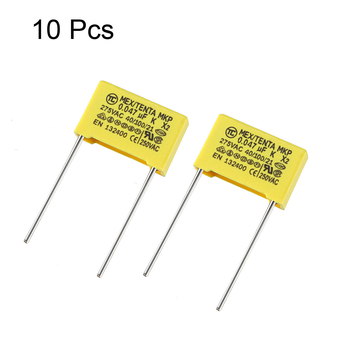 uxcell Uxcell Safety Capacitors Polypropylene Film 0.047uF 275VAC X2 MKP 13.5mm Pin Pitch 10 Pcs