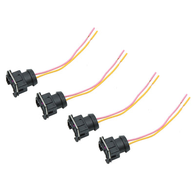 uxcell Uxcell 4pcs DC 12V Car Light Two Hole Wiring Harness Socket Extension Adaptor Connector