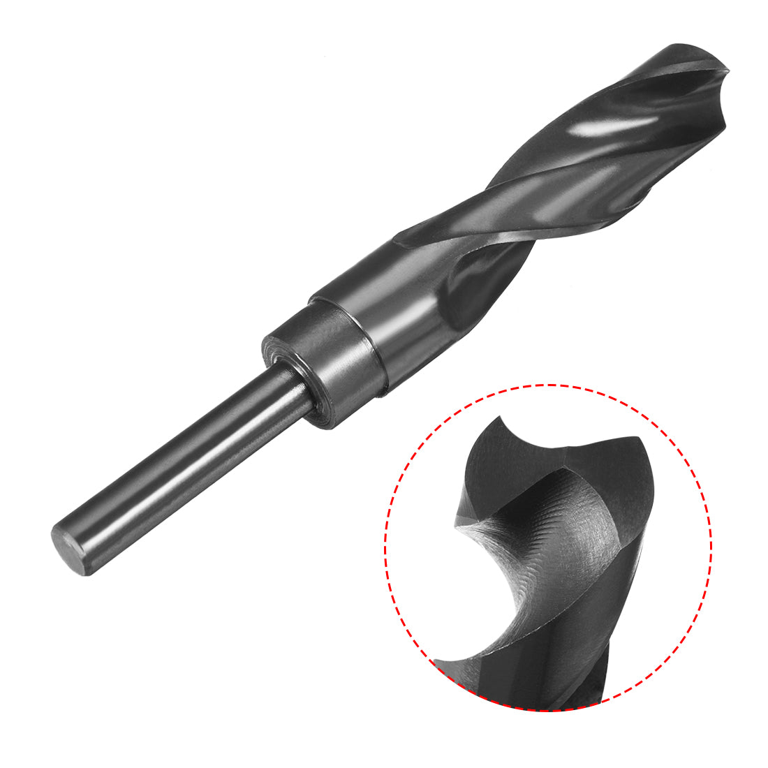 uxcell Uxcell 22mm Drill Bit HSS 9341 Black Oxide with 1/2 Inch Straight Reduced Shank