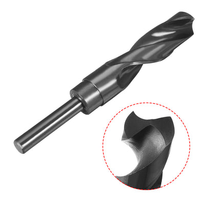Harfington Uxcell 22mm Drill Bit HSS 9341 Black Oxide with 1/2 Inch Straight Reduced Shank