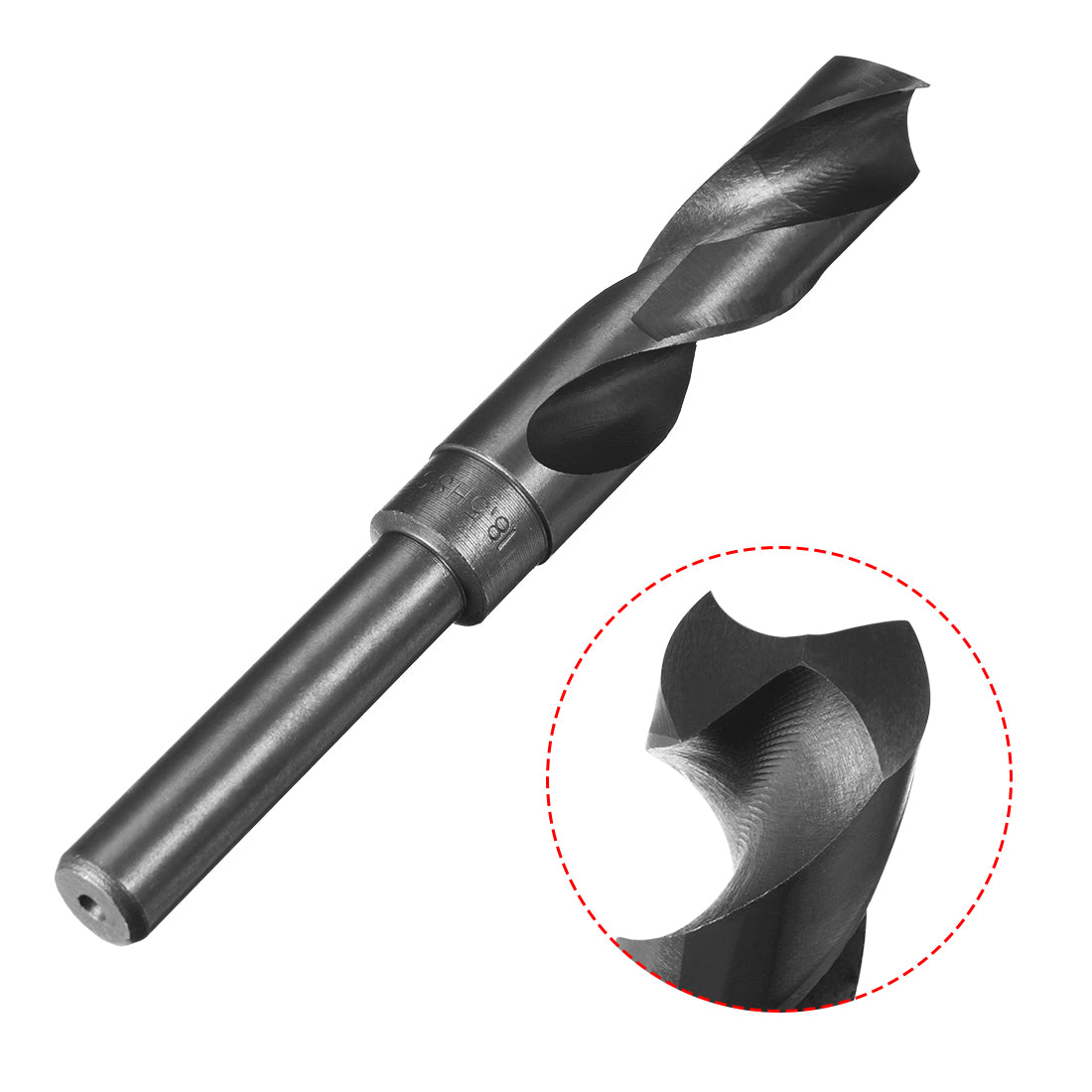 uxcell Uxcell 18.5mm Drill Bit HSS 9341 Black Oxide with 1/2 Inch Straight Reduced Shank