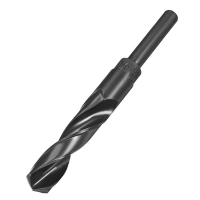 Harfington Uxcell 18.5mm Drill Bit HSS 9341 Black Oxide with 1/2 Inch Straight Reduced Shank