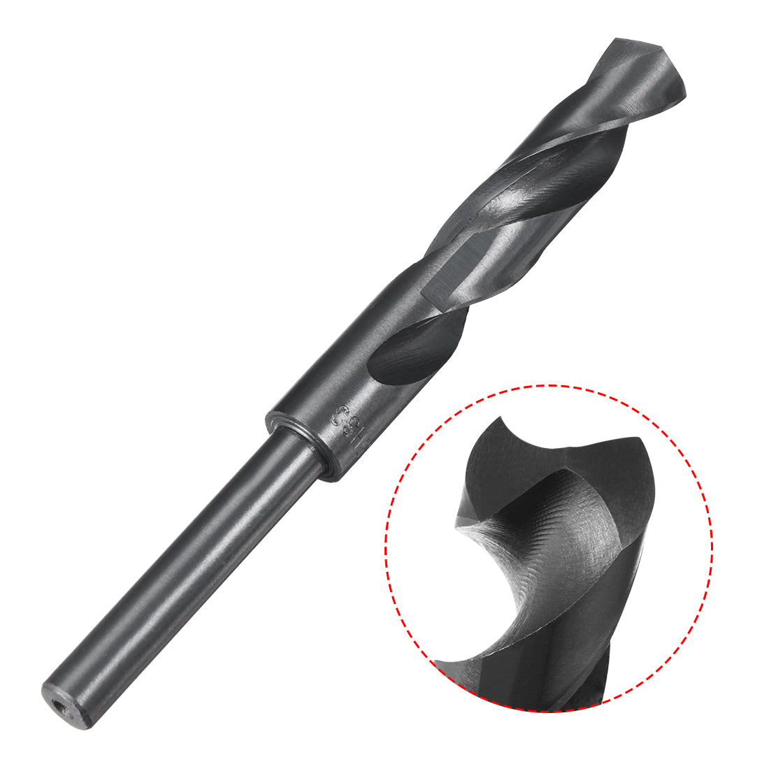 uxcell Uxcell 15.5mm Drill Bit HSS 9341 Black Oxide with 1/2 Inch Straight Reduced Shank