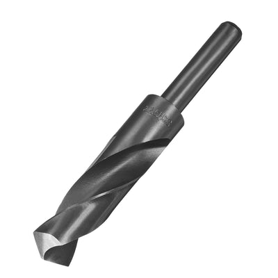 Harfington Uxcell 22.5mm Drill Bit HSS 9341 Black Oxide with 1/2 Inch Straight Reduced Shank