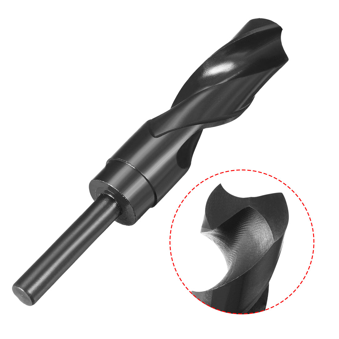 uxcell Uxcell 25mm Drill Bit HSS 9341 Black Oxide with 1/2 Inch Straight Reduced Shank