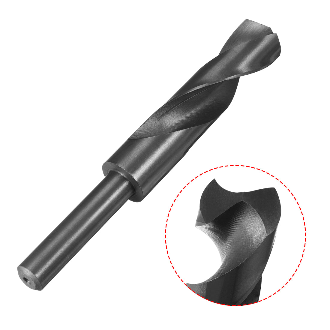 uxcell Uxcell 21mm Drill Bit HSS 9341 Black Oxide with 1/2 Inch Straight Reduced Shank