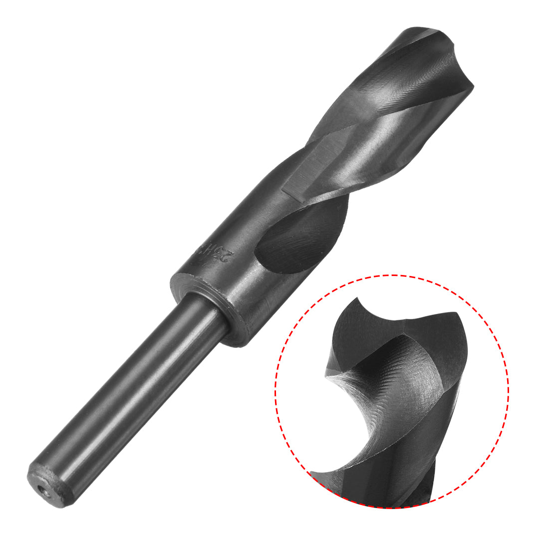 uxcell Uxcell 23mm Drill Bit HSS 9341 Black Oxide with 1/2 Inch Straight Reduced Shank