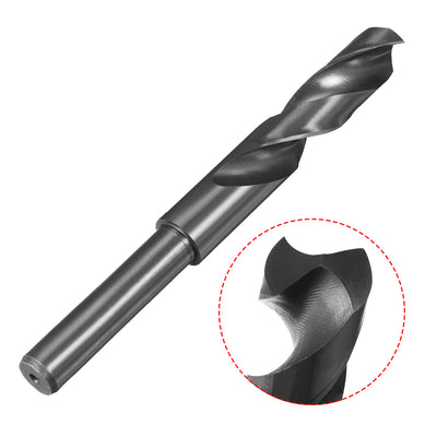 Harfington Uxcell 16.5mm Drill Bit HSS 9341 Black Oxide with 1/2 Inch Straight Reduced Shank