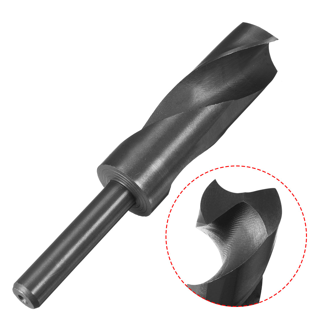 uxcell Uxcell 27mm Drill Bit HSS 9341 Black Oxide with 1/2 Inch Straight Reduced Shank