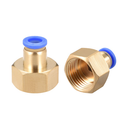 Harfington Uxcell Push to Connect Tube Fitting Adapter 8mm OD x G1/2" Female