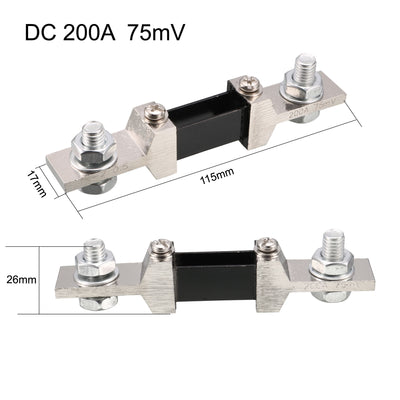 Harfington Uxcell Shunt Resistor 200A 75mV for DC Ammeter Panel Meter External FL-2 Shunt