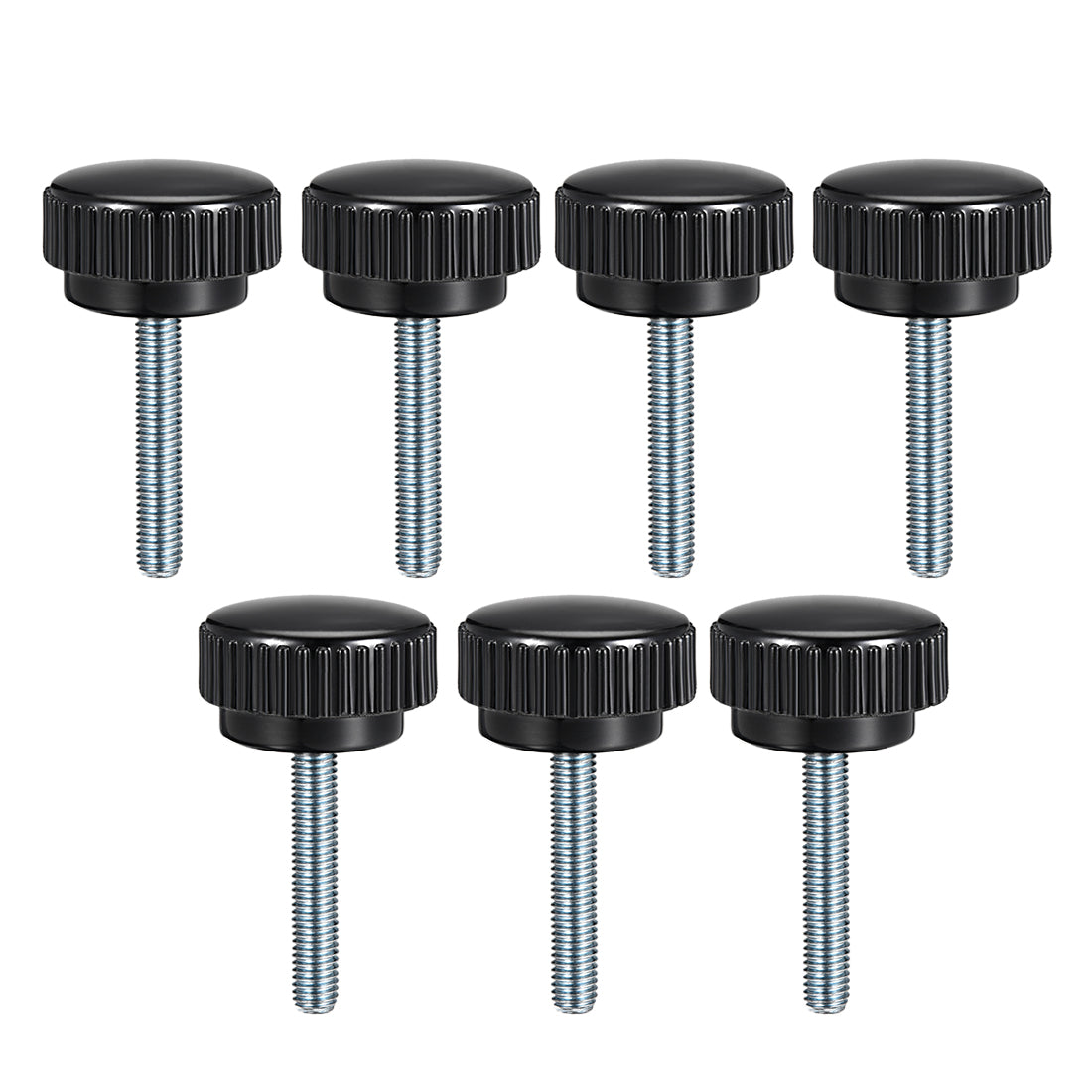 uxcell Uxcell M8 x 40mm Male Thread Knurled Clamping Knobs Grip Thumb Screw on Type  7 Pcs