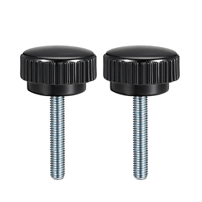 Harfington Uxcell M6 x 35mm Male Thread Knurled Clamping Knobs Grip Thumb Screw on Type  2 Pcs