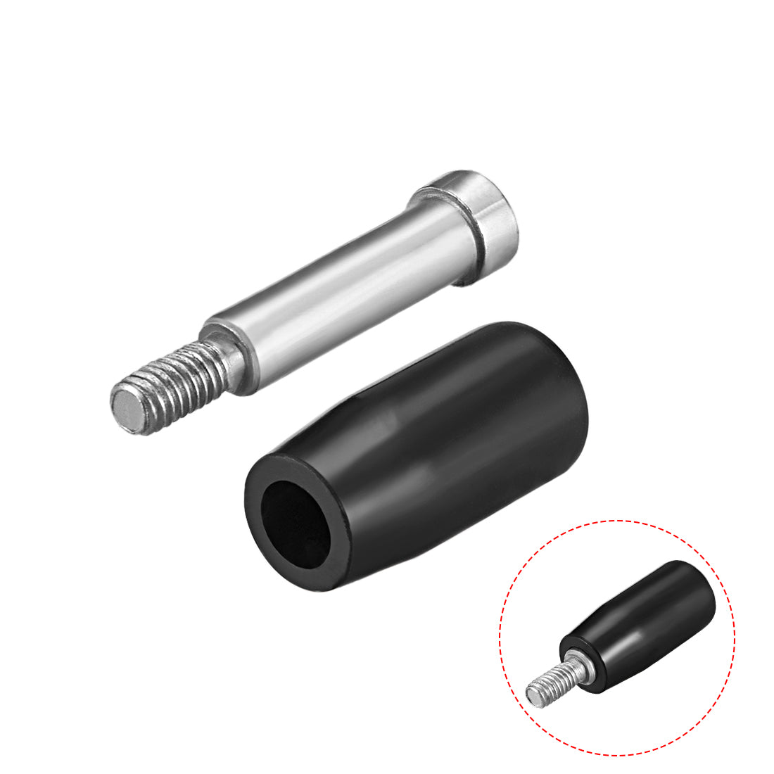 uxcell Uxcell 2 Pcs Revolving Handwheel Machine Handle M6 Male Threaded Stem for Milling Machine