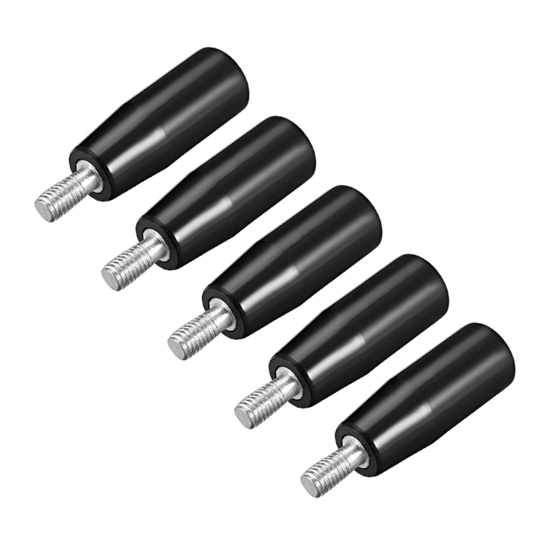 uxcell Uxcell 5 Pcs Revolving Handwheel Machine Handle M8x50 Male Threaded Stem 2-inch Length for Milling Machine