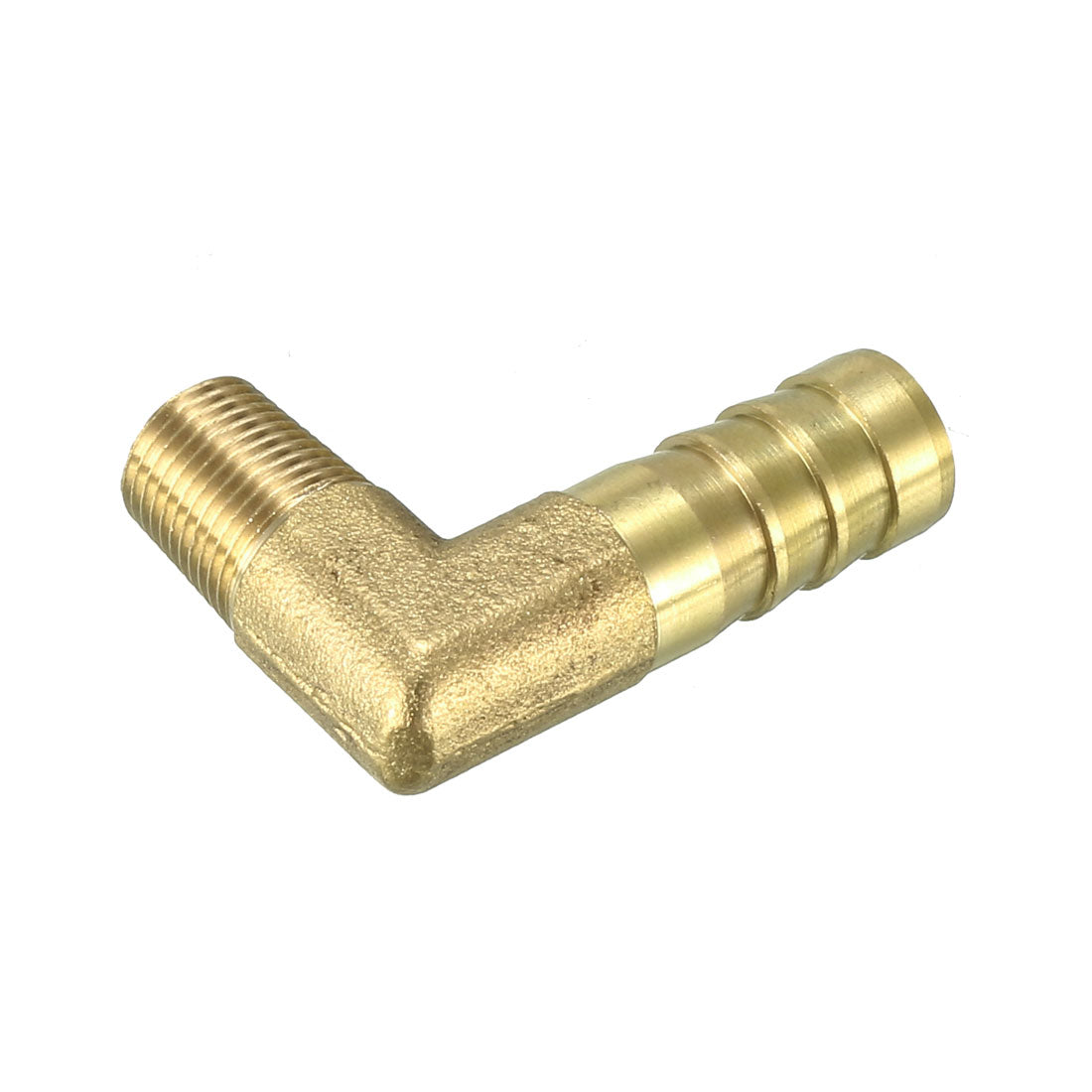 uxcell Uxcell Brass Barb Hose Fitting 90 Degree Elbow 10mm Barbed x 1/8 PT Male Connector