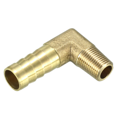 Harfington Uxcell Brass Barb Hose Fitting 90 Degree Elbow 10mm Barbed x 1/8 PT Male Connector