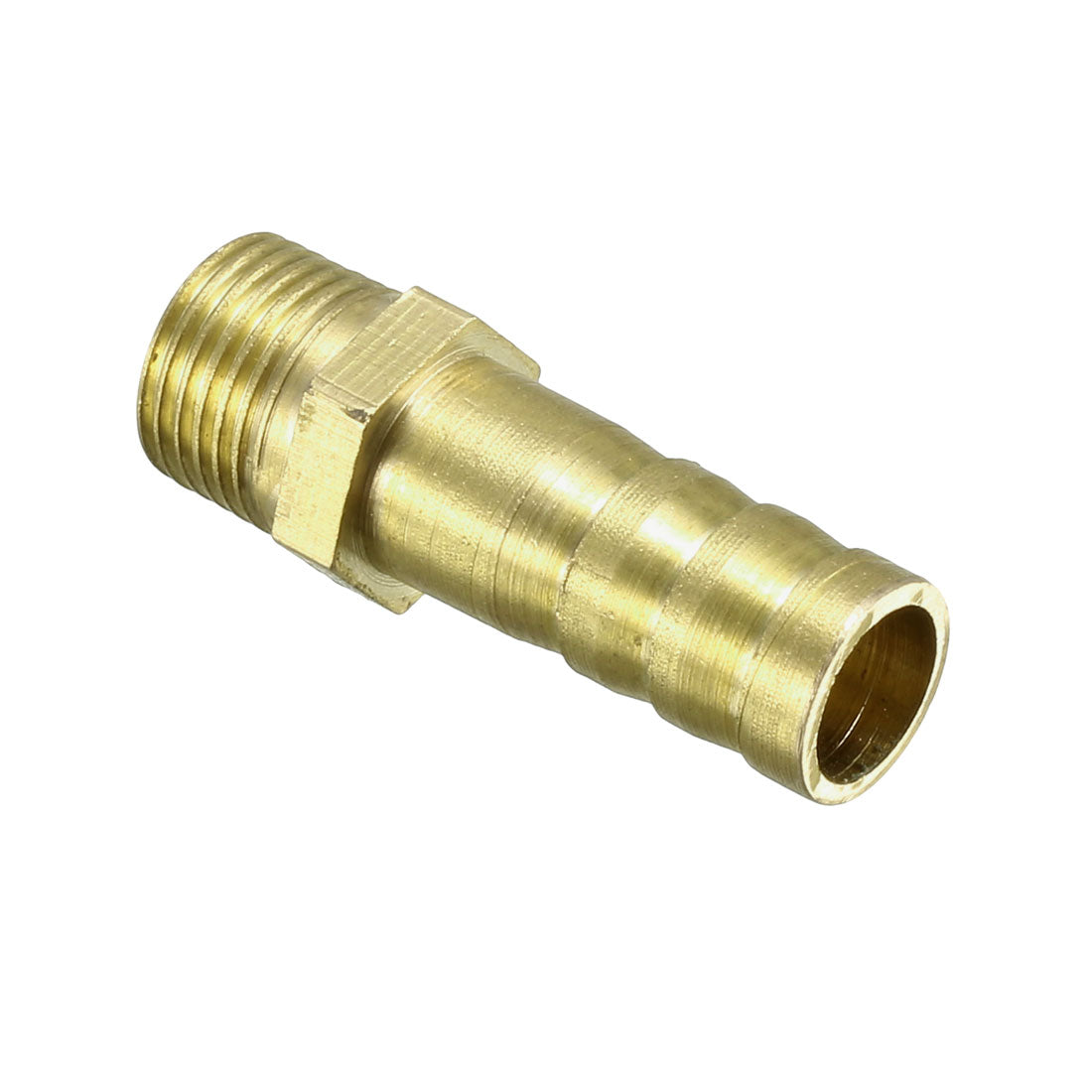 uxcell Uxcell Brass Barb Hose Fitting Connector Adapter 8mm Barbed x 1/8 PT Male Pipe 5pcs