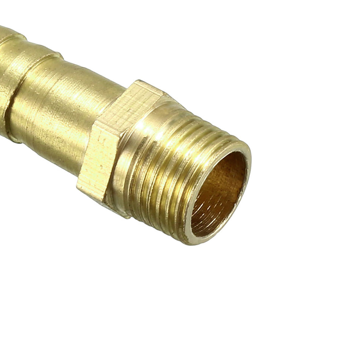 uxcell Uxcell Brass Barb Hose Fitting Connector Adapter 8mm Barbed x 1/8 PT Male Pipe 5pcs