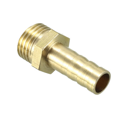 Harfington Uxcell Brass Barb Hose Fitting Connector Adapter 8mm Barbed x G1/4 Male Pipe