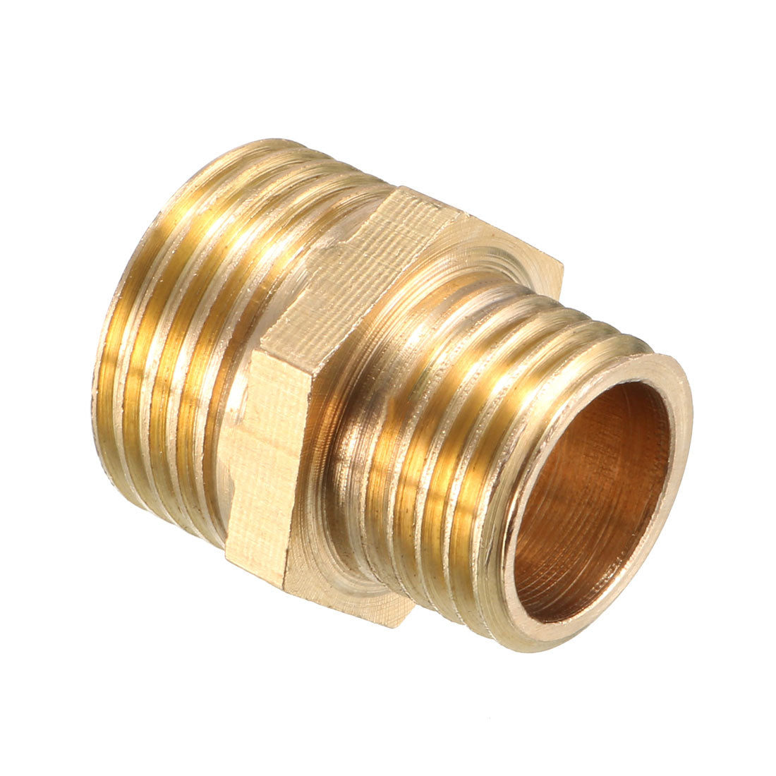 uxcell Uxcell Brass Pipe Fitting Reducing Hex Bushing 3/8 BSP Male x 1/4 BSP Male Adapter