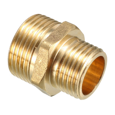 Harfington Uxcell Brass Pipe Fitting Reducing Hex Bushing 3/4 BSP Male x 1/2 BSP Male Adapter