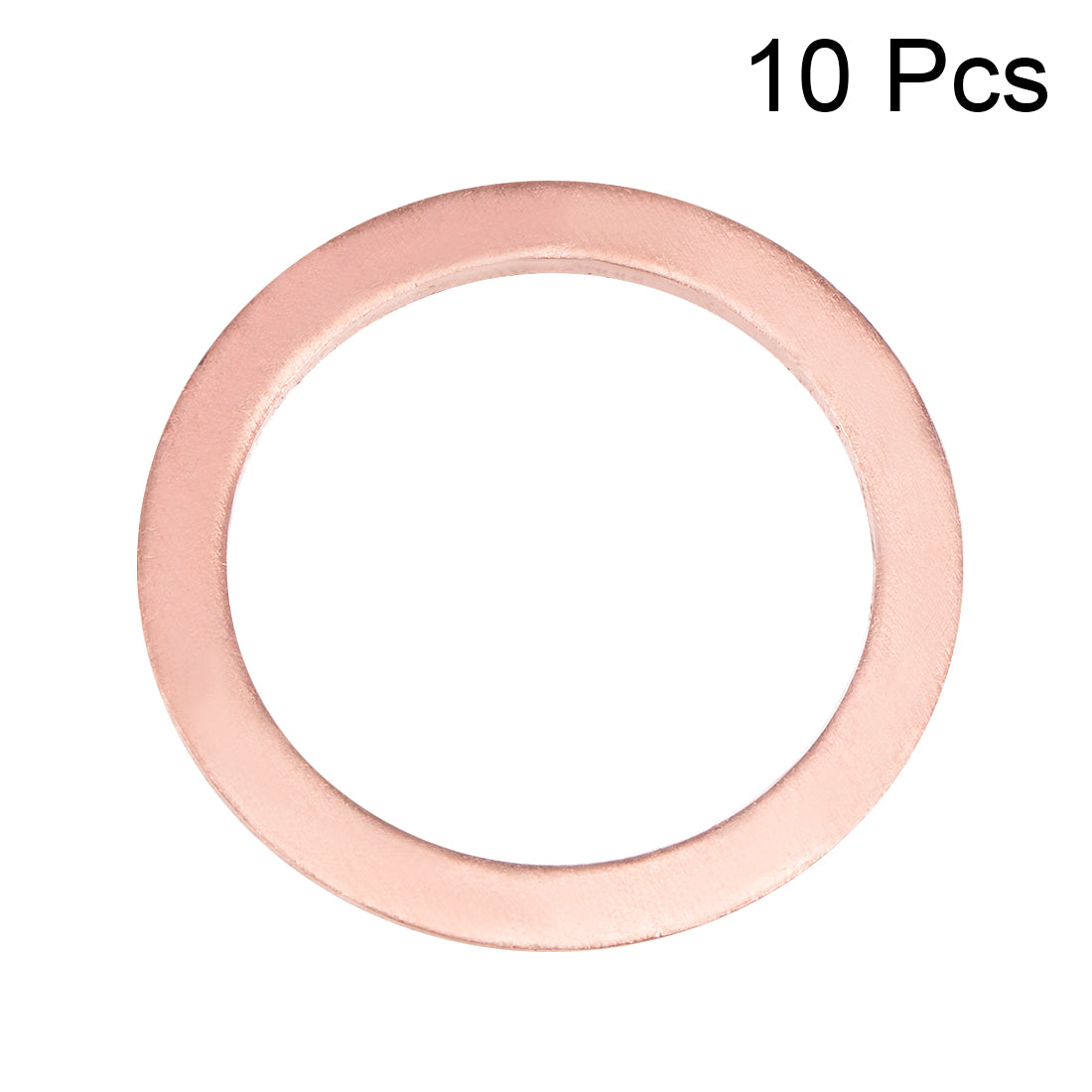 uxcell Uxcell 10Pcs 20mm x 26mm x 1.5mm Copper Flat Washer for Screw Bolt