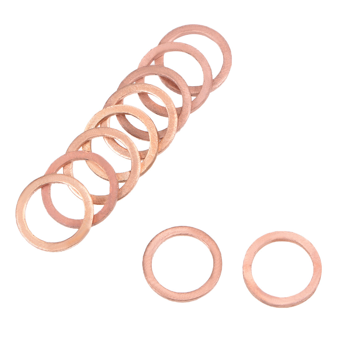 uxcell Uxcell 20Pcs 12.3mm x 16mm x 1.5mm Copper Flat Washer for Screw Bolt