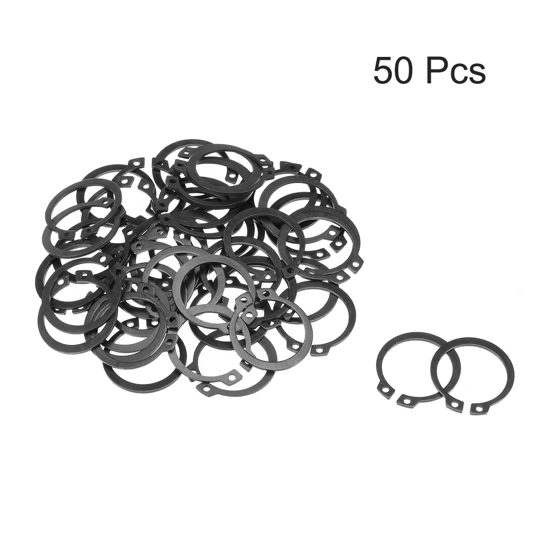 uxcell Uxcell 29mm External Circlips C-Clip Retaining Shaft Snap Rings 65Mn 50pcs