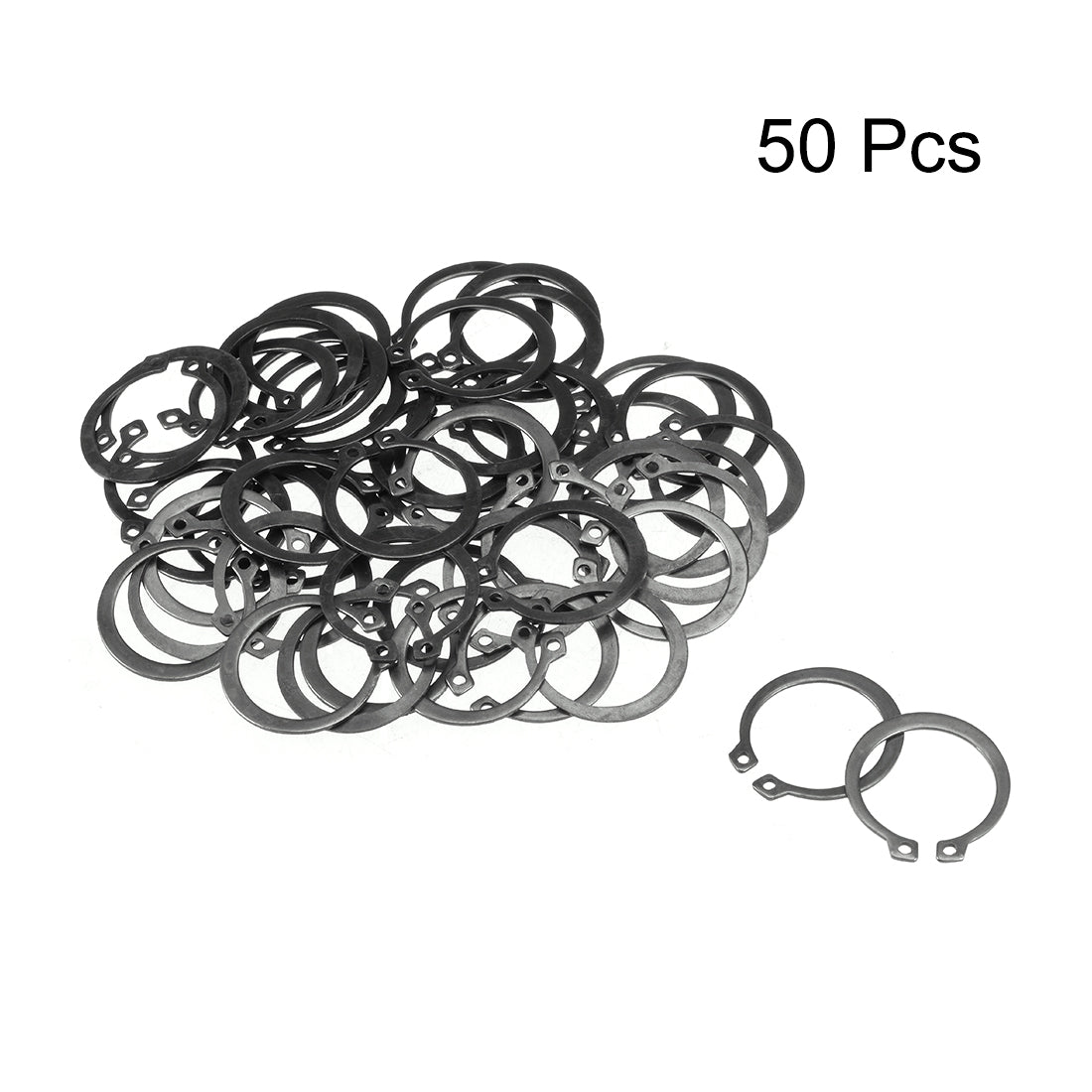 uxcell Uxcell 31.3mm External Circlips C-Clip Retaining Shaft Snap Rings 65Mn 50pcs