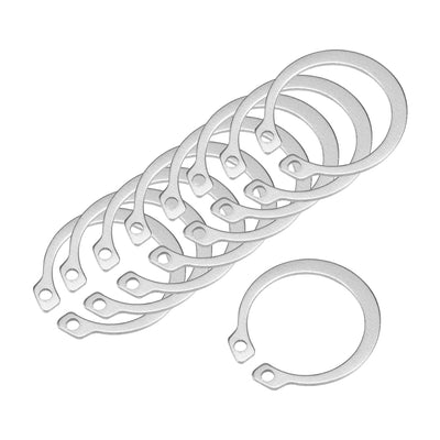 Harfington Uxcell 28.2mm External Circlips Retaining Shaft Snap Rings 304 Stainless Steel 50pcs