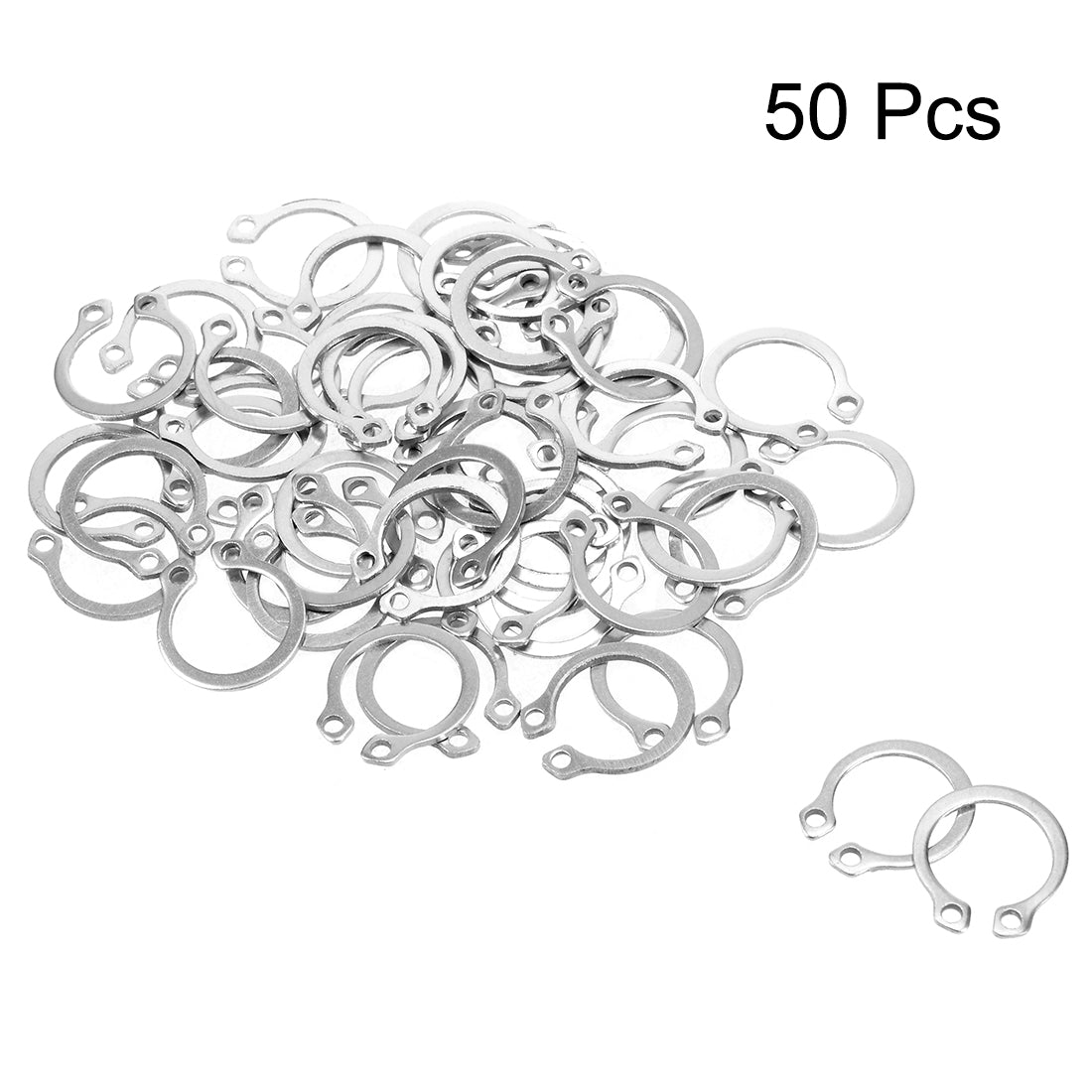 uxcell Uxcell 16mm External Circlips Retaining Shaft Snap Rings 304 Stainless Steel 50pcs