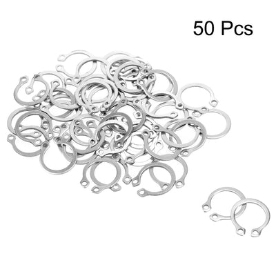 Harfington Uxcell 16mm External Circlips Retaining Shaft Snap Rings 304 Stainless Steel 50pcs