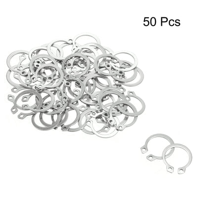 Harfington Uxcell 17mm External Circlips Retaining Shaft Snap Rings 304 Stainless Steel 50pcs
