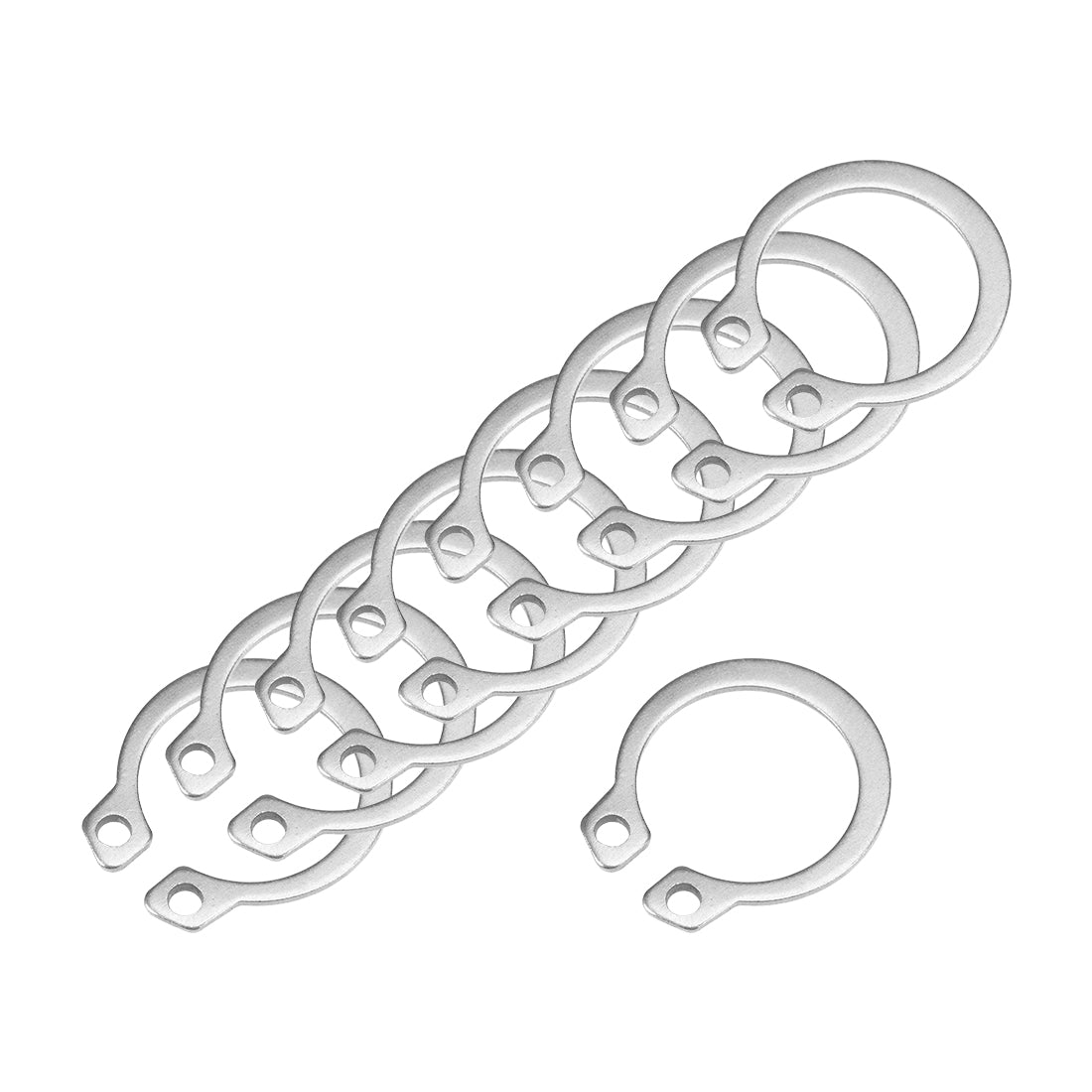 uxcell Uxcell 17mm External Circlips Retaining Shaft Snap Rings 304 Stainless Steel 50pcs