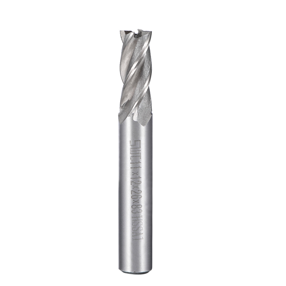 uxcell Uxcell High Speed Steel HSS-AL 4 Flute Straight End Mill Cutter CNC Router Bits, 11 x 12 x 26mm