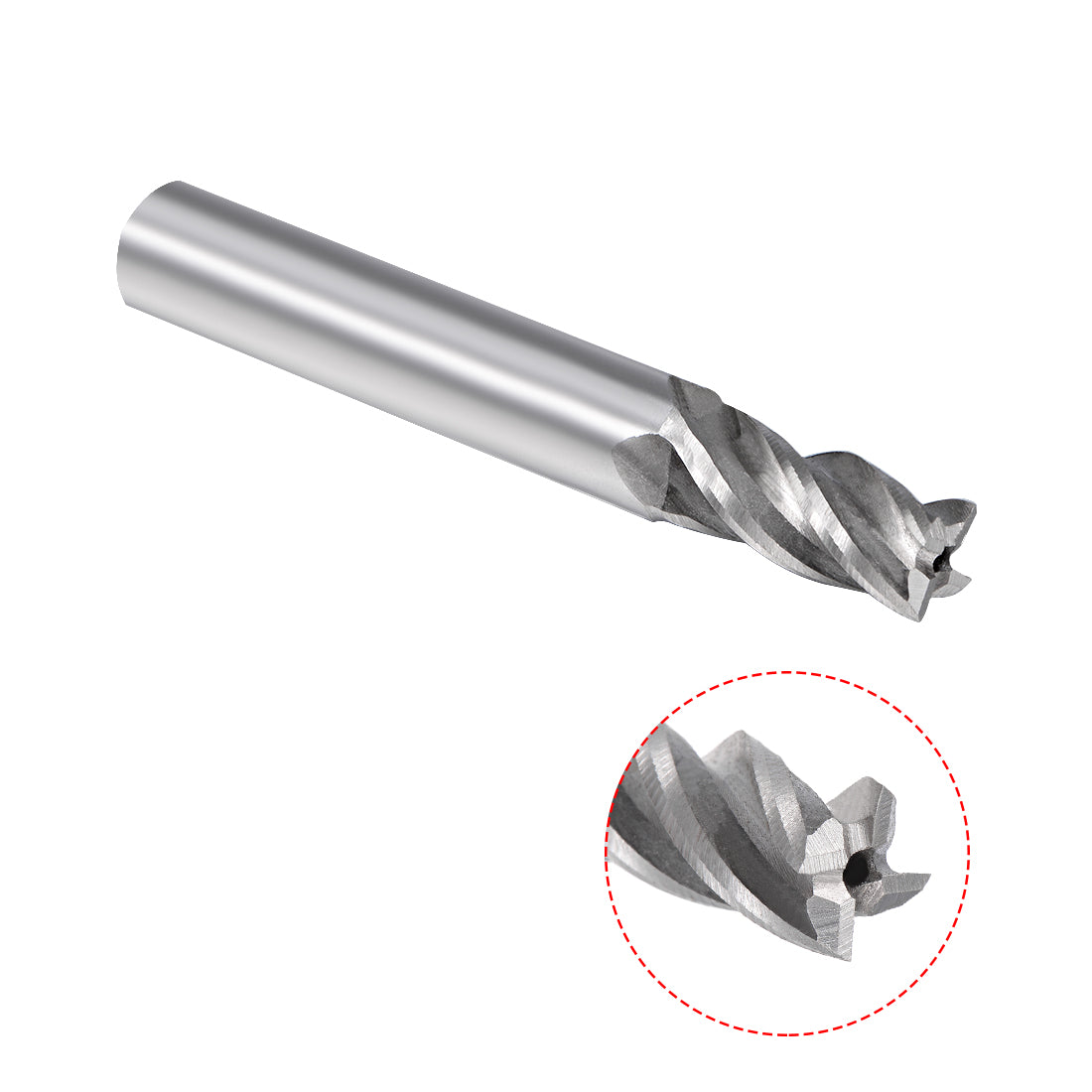 uxcell Uxcell High Speed Steel HSS-AL 4 Flute Straight End Mill Cutter CNC Router Bits, 9 x 10 x 22mm