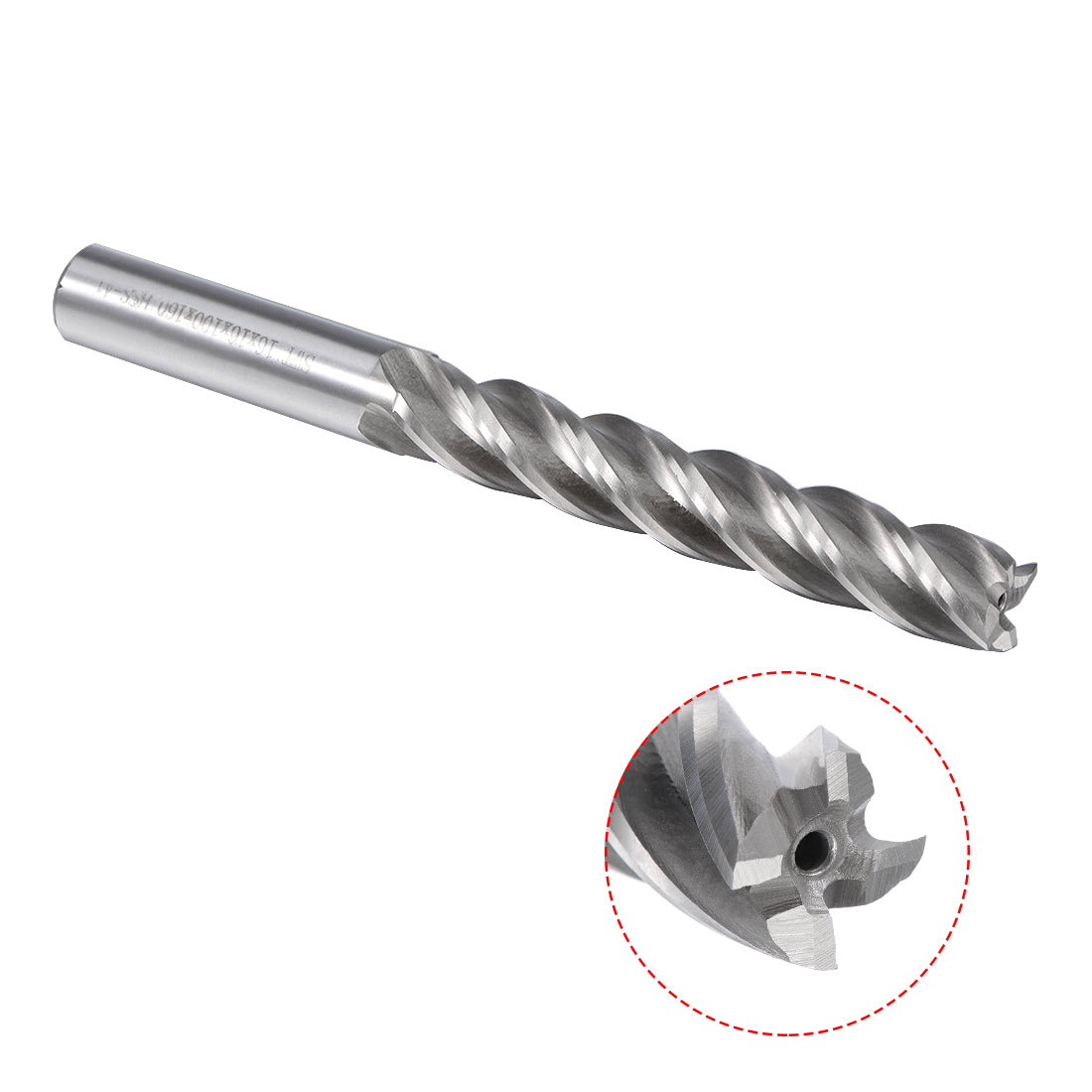 uxcell Uxcell High Speed Steel HSS-AL 4 Flute Straight End Mill Cutter CNC Router Bits, 16 x 16 x 100mm