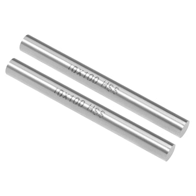 Harfington Uxcell Round Metal Rods 10mm x 100mm High Speed Steel (HSS) Lathe Bar Stock 2 Pcs