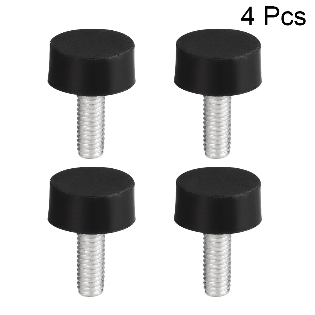 uxcell Uxcell M6 Thread Rubber Mounts,Vibration Isolators,Cylindrical w Studs,18mm x 8mm,4pcs