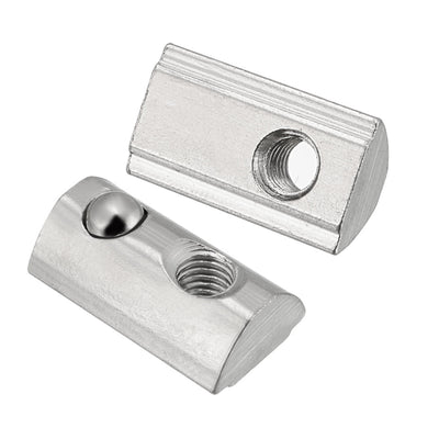 Harfington Uxcell Roll-In Spring M8 T Nut 3030 Series Aluminum Extrusion, for 7.5mm T Slot 12 Pcs
