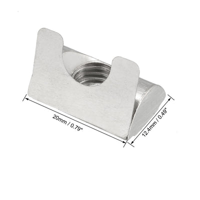 Harfington Uxcell Roll In Spring M8 T Nuts,3030/4040 Series Universal with Spring Sheet for 8mm Slot Aluminum Profile, 10 Pcs