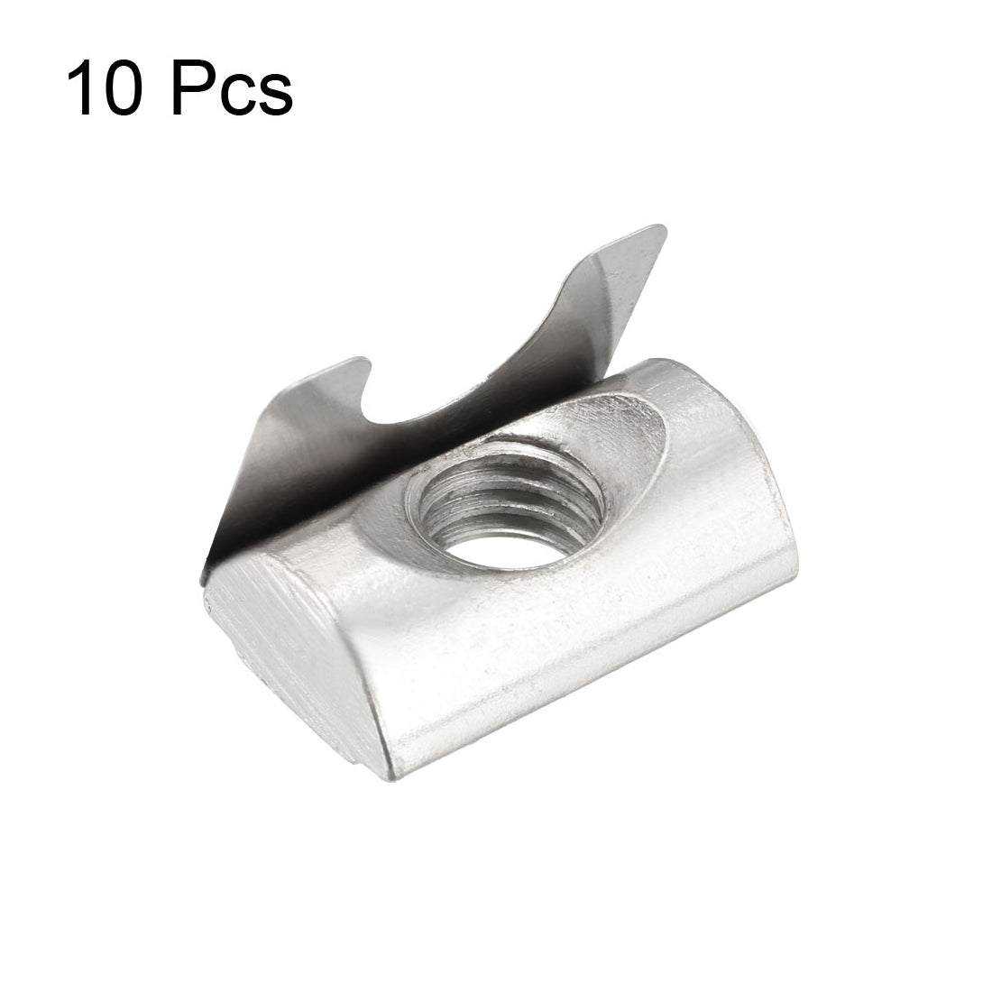 Uxcell Uxcell Roll In Spring M8 T Nuts,3030/4040 Series Universal with Spring Sheet for 8mm Slot Aluminum Profile, 10 Pcs