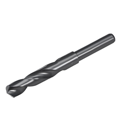 Harfington Uxcell Reduced Shank Drill Bit 16mm HSS 6542 Black Oxide with 1/2 Inch Straight Shank