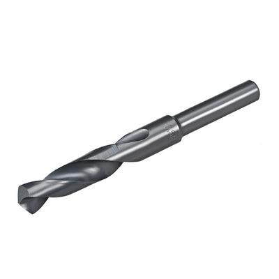 Harfington Uxcell Reduced Shank Drill Bit 16.5mm HSS 6542 Black Oxide with 1/2 Inch Straight Shank