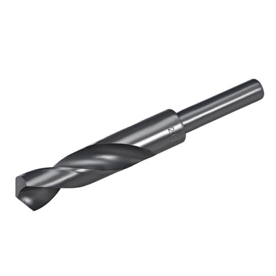 Harfington Uxcell Reduced Shank Drill Bit 20mm HSS 6542 Black Oxide with 1/2 Inch Straight Shank