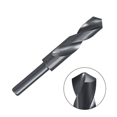 Harfington Uxcell Reduced Shank Drill Bit 20.5mm HSS 6542 Black Oxide with 1/2 Inch Straight Shank