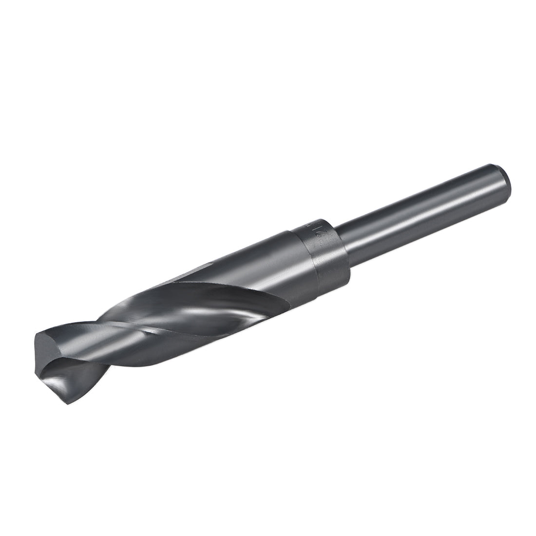 uxcell Uxcell Reduced Shank Drill Bit 21.5mm HSS 6542 Black Oxide with 1/2 Inch Straight Shank
